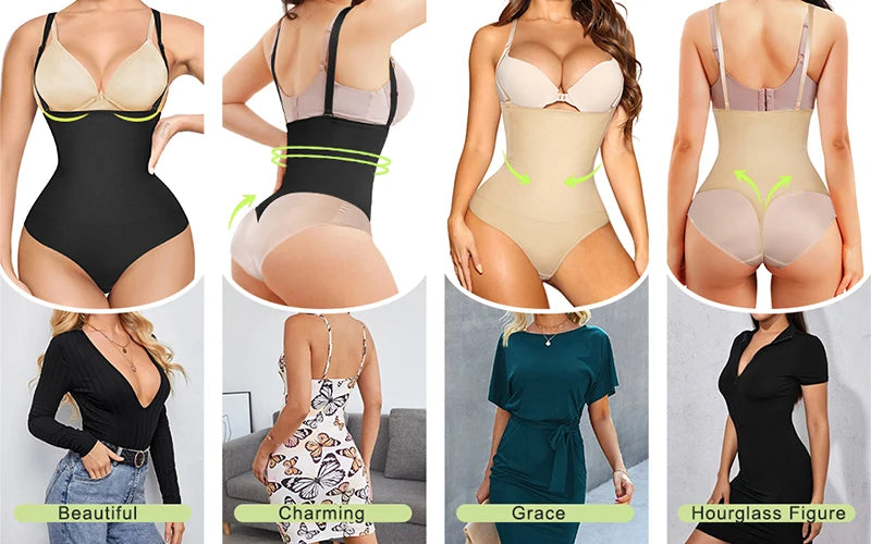 Bodysuit Shapewear Women Full Body Shaper Tummy Control Slimming Underwear Sheath Butt Lifter Push Up Abdomen Shapers Corset
