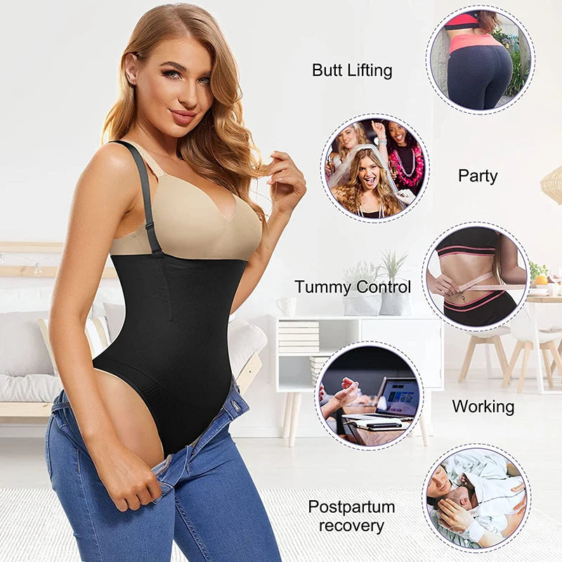 Bodysuit Shapewear Women Full Body Shaper Tummy Control Slimming Underwear Sheath Butt Lifter Push Up Abdomen Shapers Corset